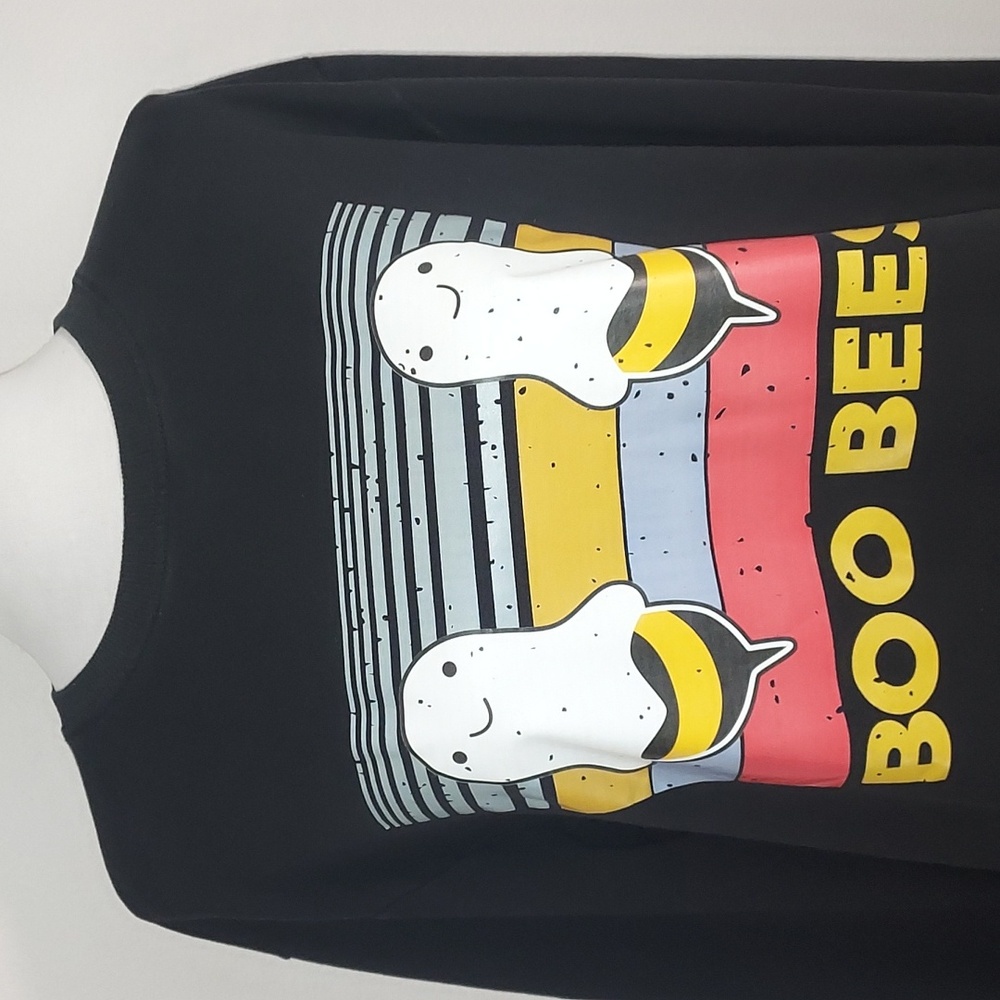 Black Boo Bees Graphic L/S Crew Neck Sweatshirt Size Large - Picture 5 of 9